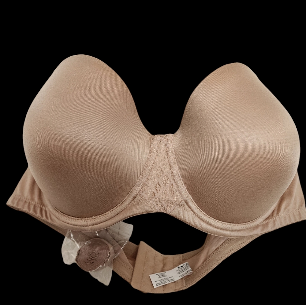NWT Bali Smoothing Convertible 7 Ways to Wear Tan Bra Size 42C